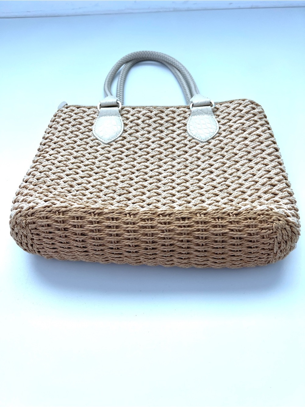 Brighton Eva Straw Tote Sand-Pearl Used for 1 weekend! EUC! - Picture 5 of 9